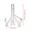 Folding Tray Bracket Rack Transparent 5 pcs 3 inches 7