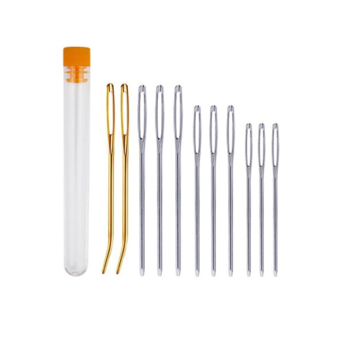 Large sewing needles for hand sewing leather 11-piece set