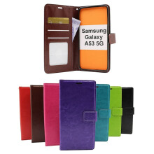 Crazy Horse Wallet for Samsung Galaxy A53 5G Red