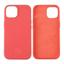 iPhone 15 silicone case with MagSafe support - red