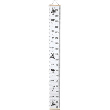 Lengtemeter wandkaart voor kinderen met een schattig patroon