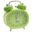 Retro Analog Alarm Clock with Night Light Green 1