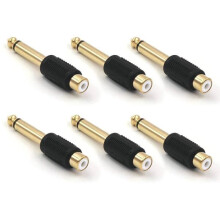 6,35-mm-RCA-Stecker mit 6,35-mm-Stecker