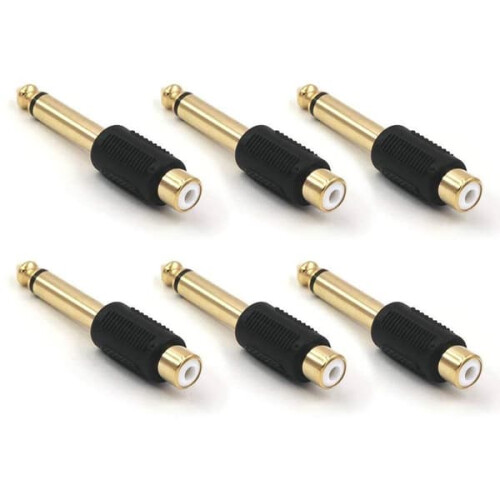 6,35-mm-RCA-Stecker mit 6,35-mm-Stecker