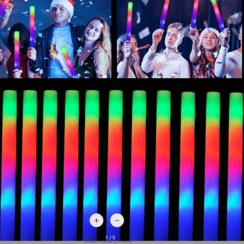 Σωλήνας κινουμένων σχεδίων RGB LED Light Stick 5 τεμαχίων