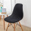 Dining Chair Cover Solid Black Without Armrests 4 Pack 1