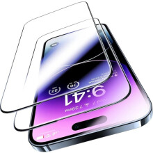 Lot de 2 protections d'écran en verre trempé pour iPhone 15 Pro