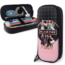 Black Pink Pencil Case for Kids One Size