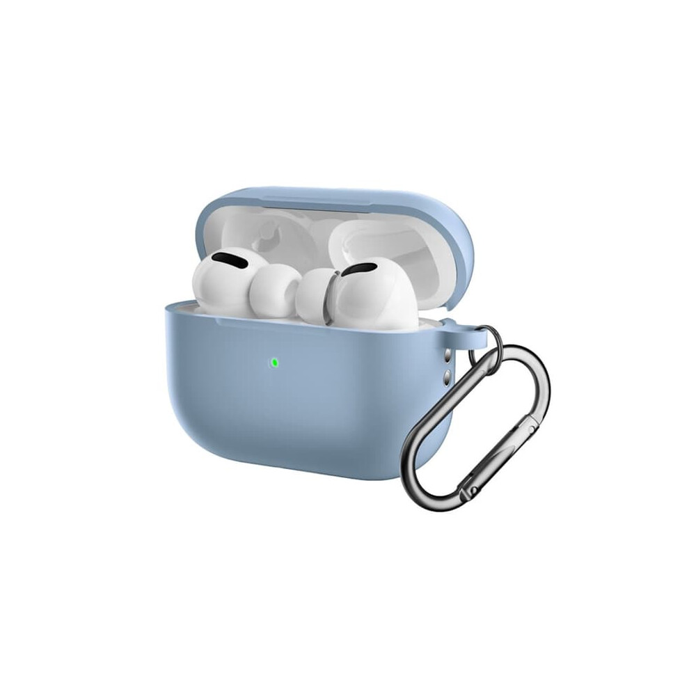 Silicone Airpods Pro 2 Case With Carabiner Light Blue 962029385851
