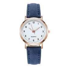 Leather Quartz Women's Watch Casual Analog Extra-Large Face