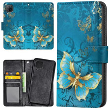 Étui portefeuille pour Samsung Galaxy A42 5G avec motif papillon