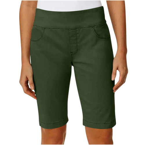 Γυναικείο Σορτς Βερμούδων AVTOIFY από Ελαστικό Twill, Πράσινο L