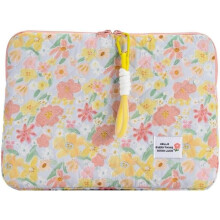 Floral Laptop Bag Pink 13 Inch Preppy Japanese Style