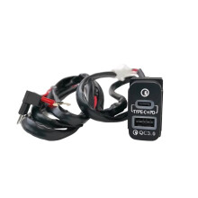 Dual USB Car Charger Type-C Push Button Adapter for Outlander LancerEX Pajero Sport ASX V73 V93 V97