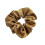 Elástico de cabelo tipo scrunchie de cetim, 9 cm, marrom claro. 1