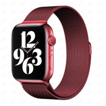 Milanese Loop Watch Band for Apple Watch 38–49mm Rose Red