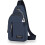 Men's Lightweight Nylon Sling Backpack Anti-Theft Blue 1