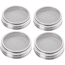 Sprouting Jar Lid Kit Stainless Steel 4-Pack