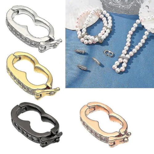 Pearl necklace shortener silver replaceable bail clasp 2