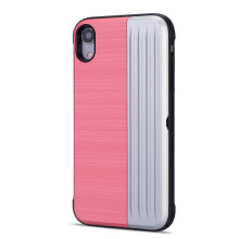 Étui de protection EXXO pour iPhone XS Max avec emplacement pour carte rose
