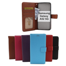 Stand Case Wallet for Samsung Galaxy A52 5G Red