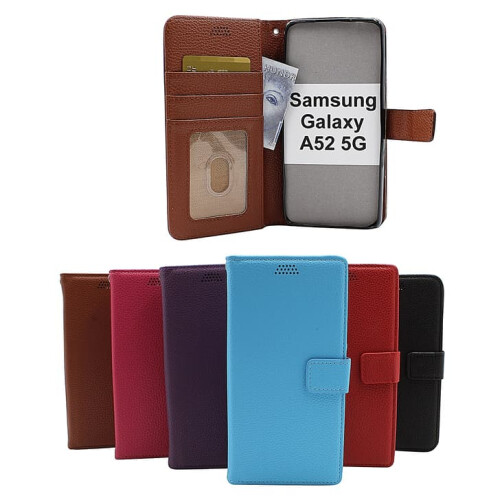 Stand Case Wallet for Samsung Galaxy A52 5G Red