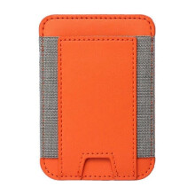 Étui porte-cartes pour téléphone compatible MagSafe orange