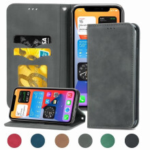 iPhone 12 wallet case grey
