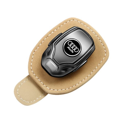 Audi car sunglasses holder leather khaki