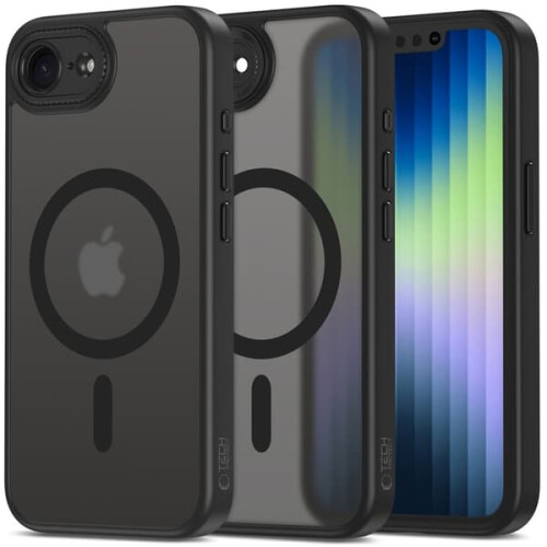 Étui MagSafe pour iPhone 16e avec MagCam, noir mat