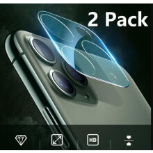 2 phíosa atá comhoiriúnach le iPhone11, 11Pro, Pro Max, Cosantóir Scáileáin Gloine Tempered Ceamara atá comhoiriúnach le iPhone11