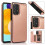 Nkobee Galaxy A72 case with card holder rose red 5