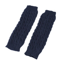 Thermal wool leg warmers for women Tibetan blue