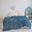 Solid Color Fuzzy Throw Blanket Brown 200x230 cm 1