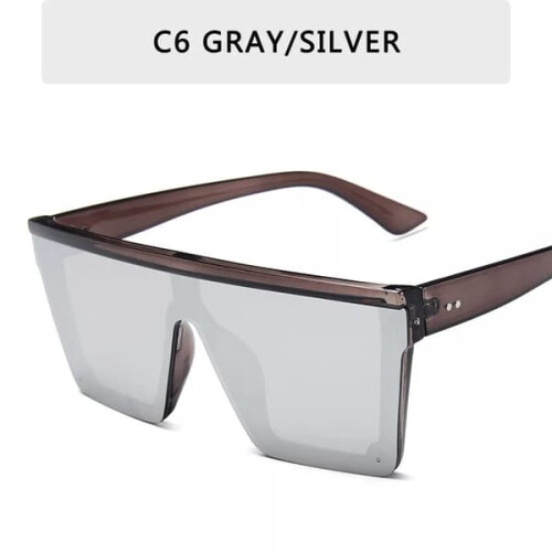 Vintage Oversized Square Sonnenbrille, Unisex, einteilige Gläser