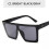 Vintage Oversized Square Sonnenbrille, Unisex, einteilige Gläser 1