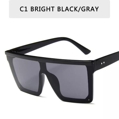 Vintage Oversized Square Sonnenbrille, Unisex, einteilige Gläser