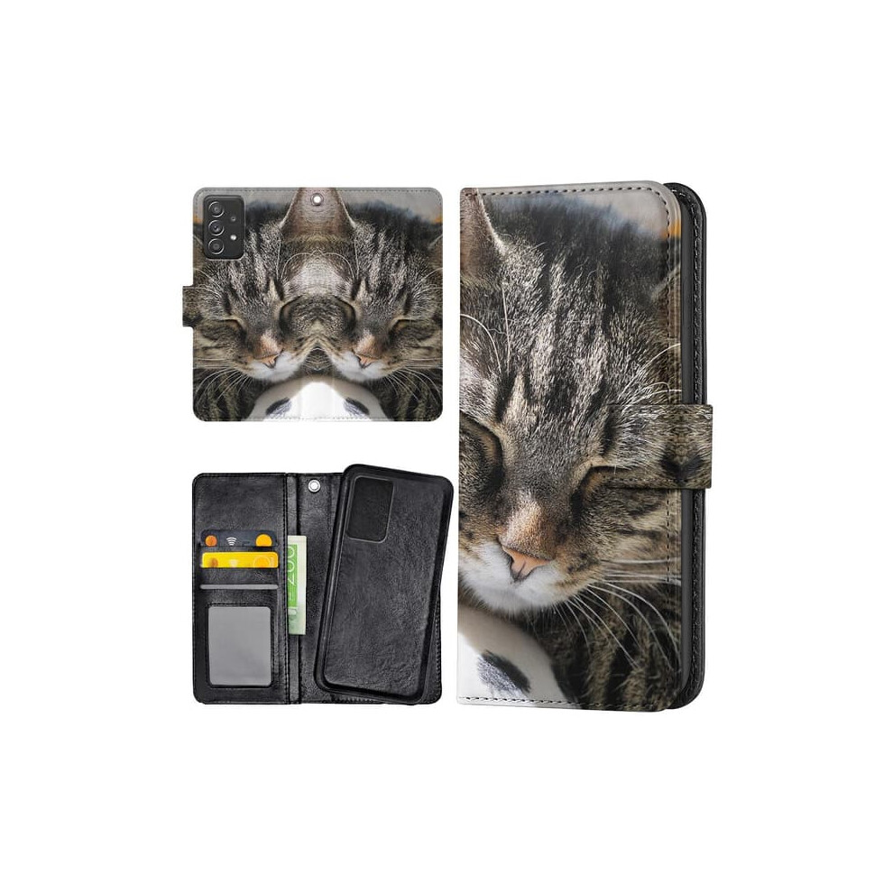 Wallet Case For Samsung Galaxy A13 4G Sleeping Cat 962029383246