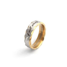 Jag kommer alltid att vara med dig ring silver guld unisex en storlek