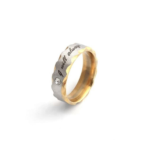 Ich werde immer bei dir sein Ring Silber Gold Unisex Einheitsgröße