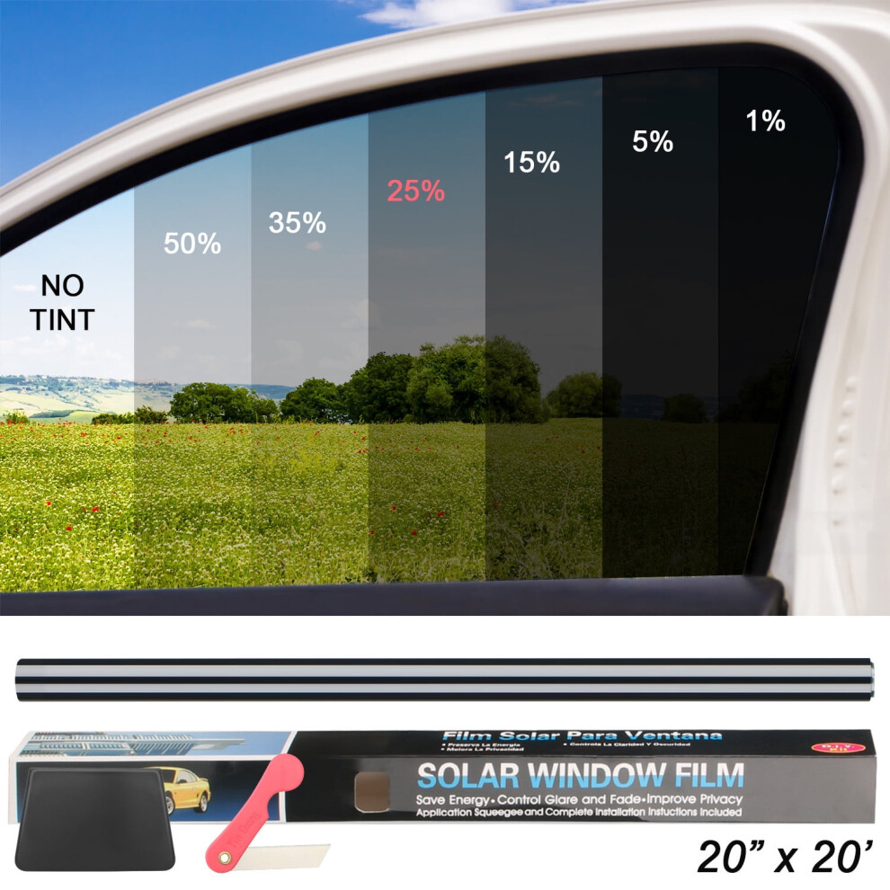 Window Tint Film Roll 20 In X 10 Ft Vlt 25% 959110211731