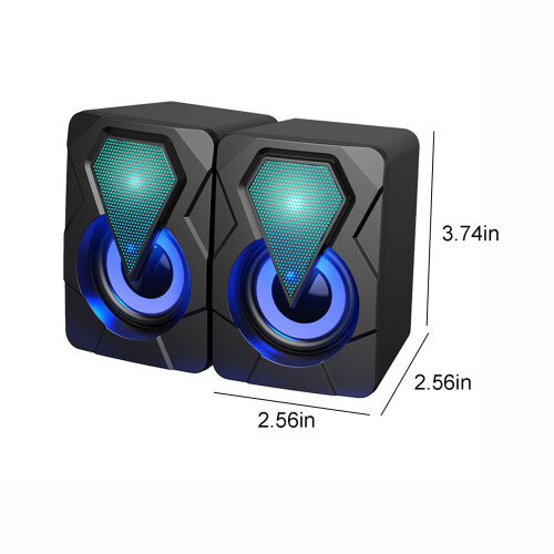 Subwoofer mini USB cablato, colore nero 2
