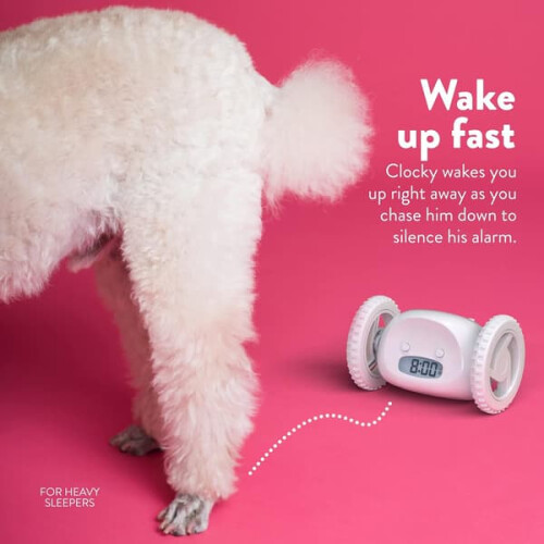 Alarm Clock on Wheels Extra Loud for Heavy Sleepers 2