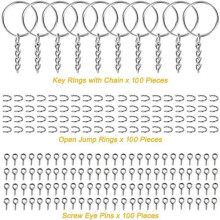 Split Key Rings with Loops 300 pcs