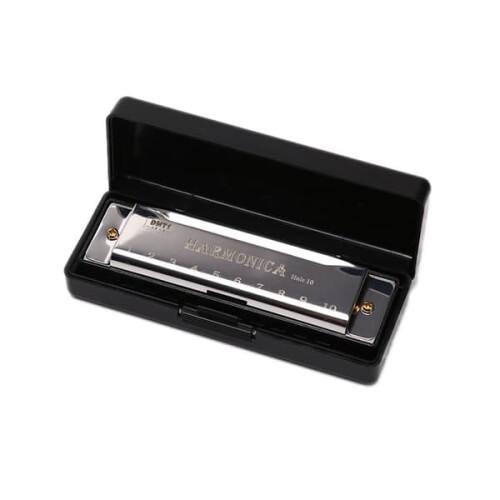 Harmonica Musical Instrument Silver 10 Hole
