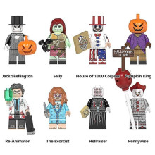 Halloween minifigurenset Pennywise Exorcist Sally 8 stuks