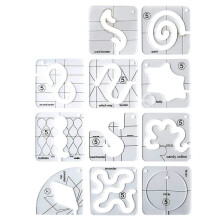 Free-Motion Quilting Template Set 11 pcs