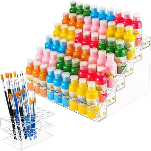 Acrylic Paint Storage Box 6-Tier 24-Slot