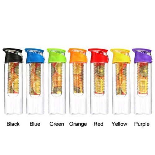 Water Bottle Fruit Infusion Black 750ml 1