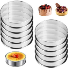 Stainless Steel English Muffin Rings 10cm 10pcs